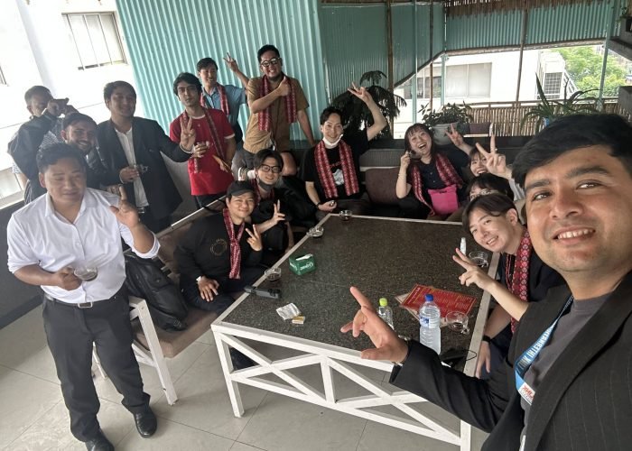 members of fuji academy gathering for a group photograph